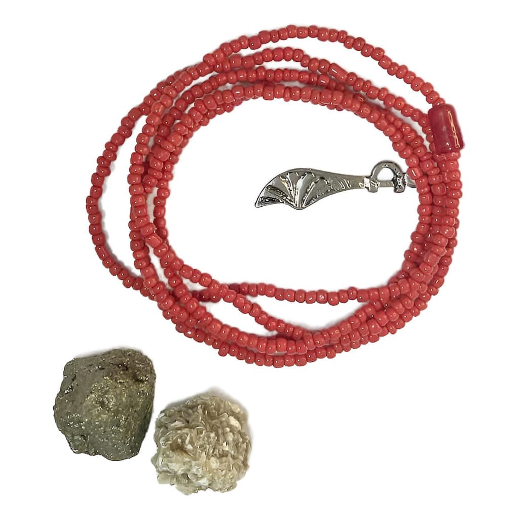 Colar Guia De Ogum Com Pingente Umbanda Em Cordonê 60 Cm Vermelho