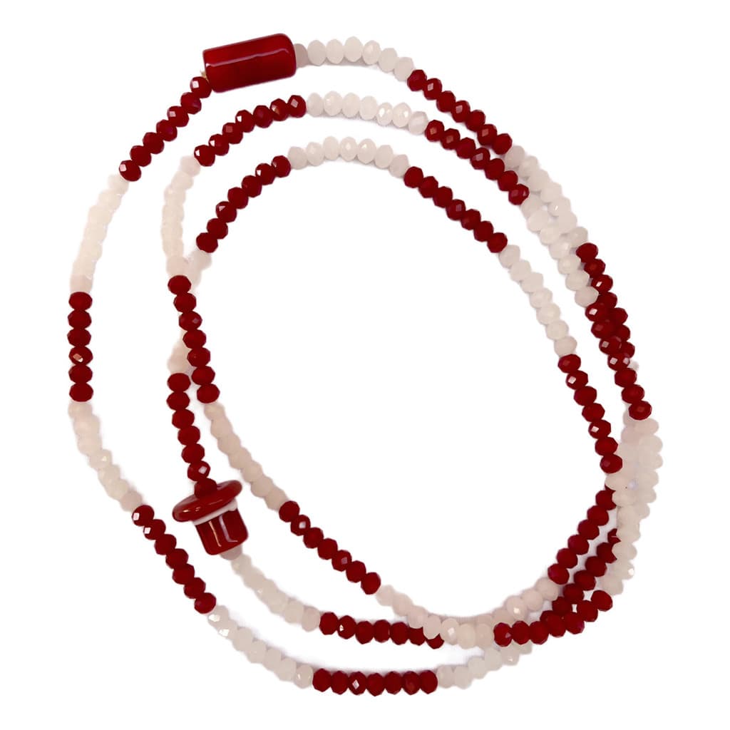 Guia Zé Pelintra Contas 6mm Cristal Vidro Zé Pilintra Vermelho