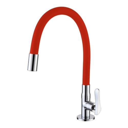 Torneira Gourmet Cozinha Flexivel Mesa Vermelha Mesa
