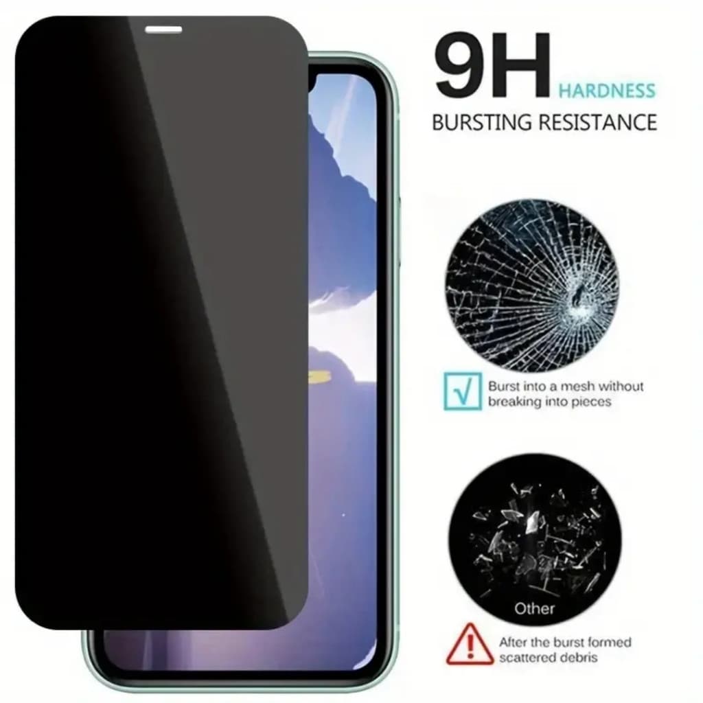 KIT2 Vidro Temperado 3D Privativa Premium Anti Spy – Compatível com iPhone 17, XS, XR, 11, 12, 13, 14, 15 e 16 Pro Max