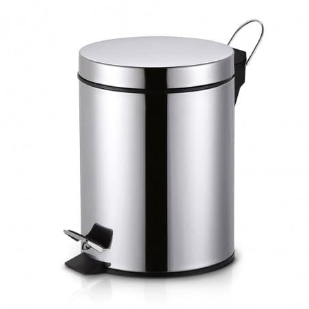 Lixeira Com Pedal De Aço Inox 5 Litros Com Balde Removível