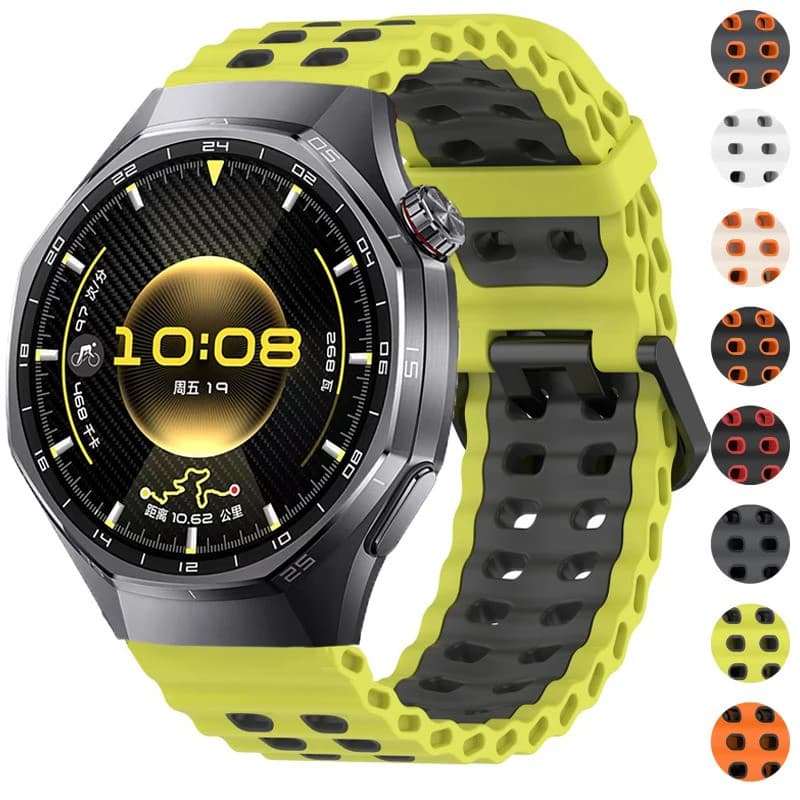 22mm Pulseira de Silicone Para Huawei GT 6 Pro GT6 GT5 GT5Pro GT4 GT3 2 2e 46mm Pulseira Esportiva Respirável GT runner