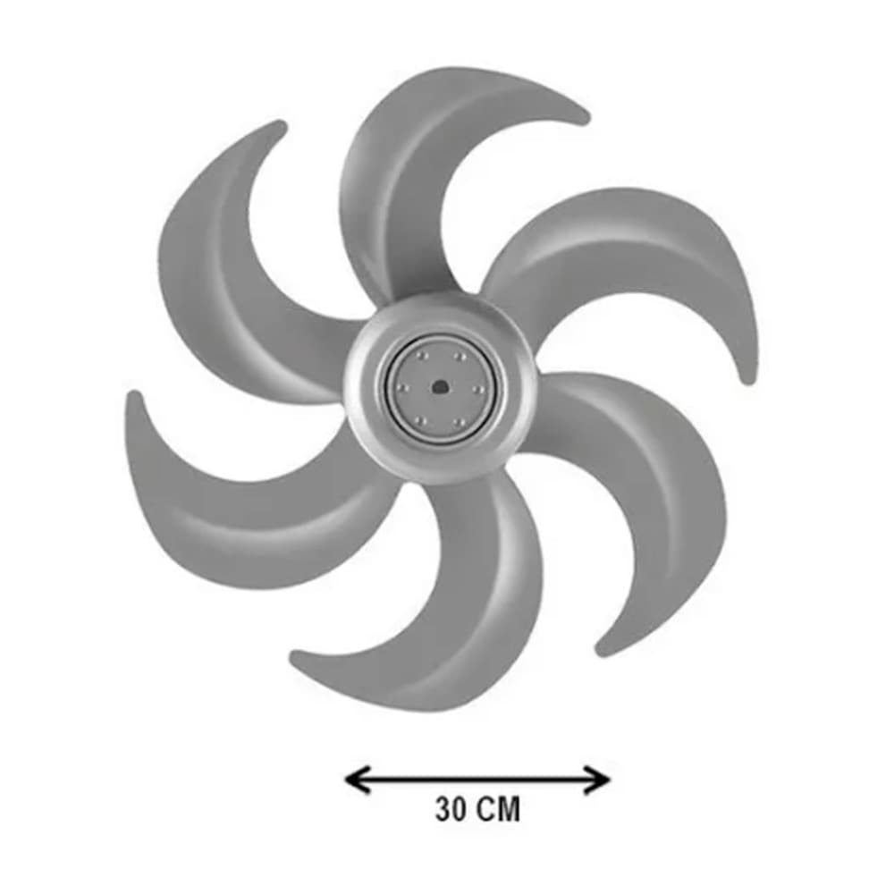Hélice para Ventilador Ventisol 30cm 6 Pás Cinza