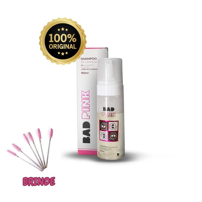 Espuma Mousse Shampoo De Limpeza Bad Pink