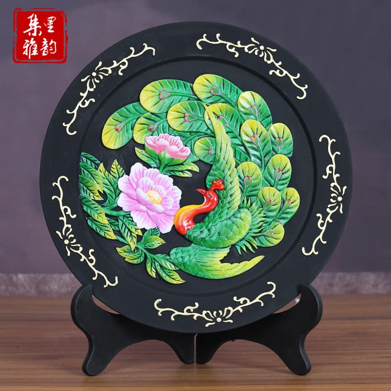 Estilo europeu novo quarto artesanato pavão Phoenix TV gabinete decoração moderna casa Housewarming novo presente para c