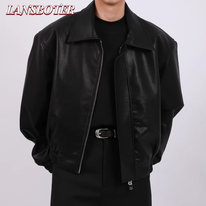 Jaqueta De Couro PU Retrô Para Motocicleta De Rua Masculina E Feminina top Elegante