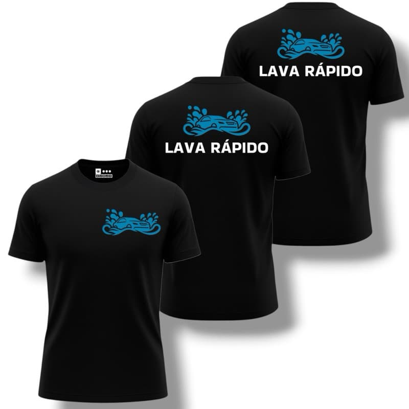 Kit 3 Camisas LAVA RÁPIDO LAVA JATO LAVADOR DE CARROS Uniforme Dry Fit Profissão Trabalho Camiseta Masculina