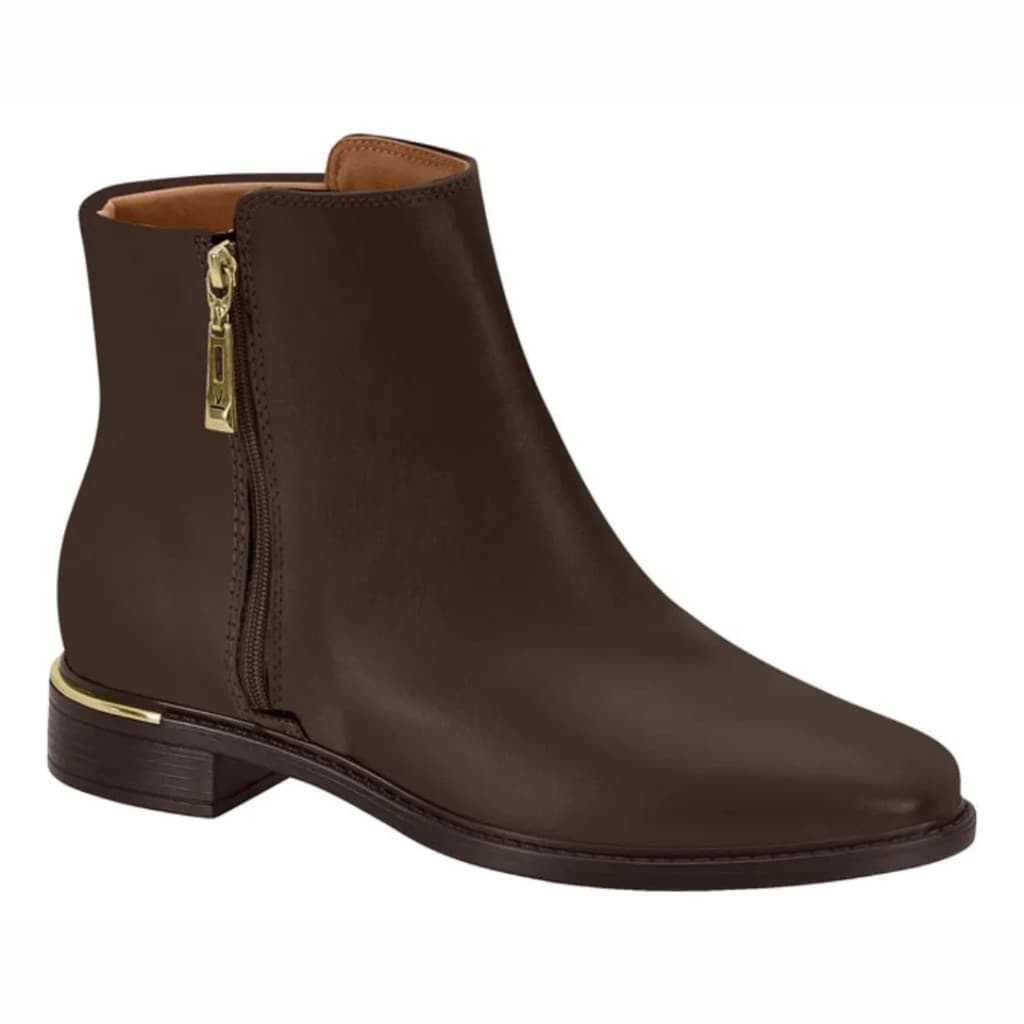 Bota Feminina Vizzano 3077125 Cano Baixo Ziper Estilosa