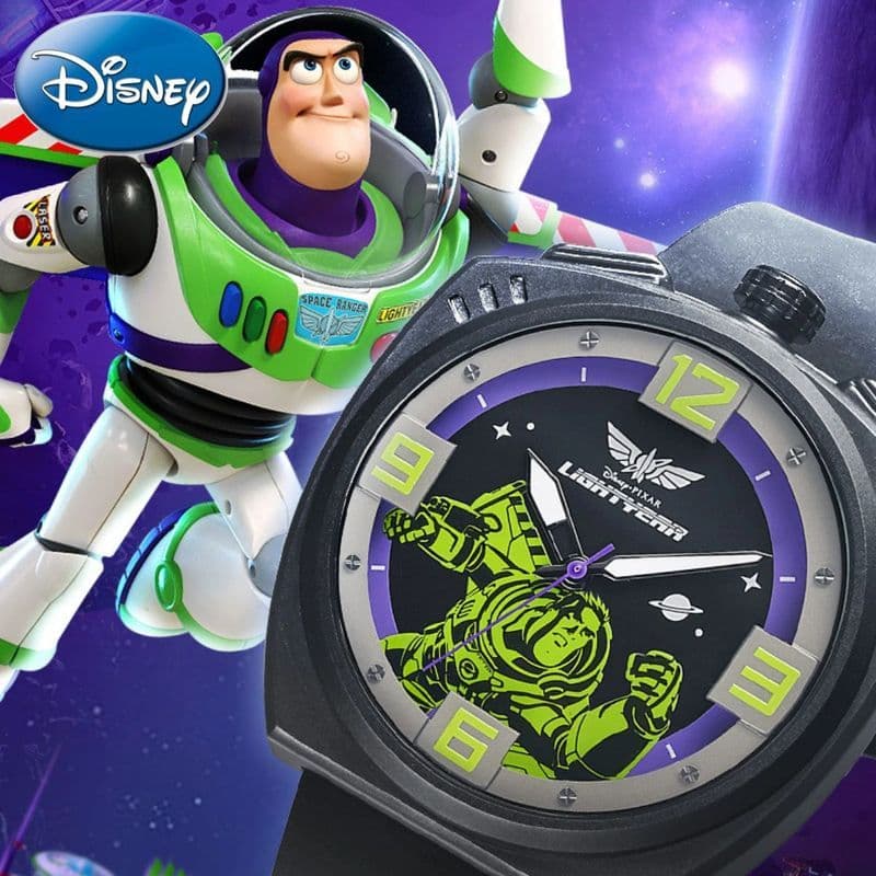 Mercadoria de dança da cidade Qionghai Co., Ltd. [Presente grátis] Disney Disney Buzz Lightyear Watch Co-Branded Big Kid