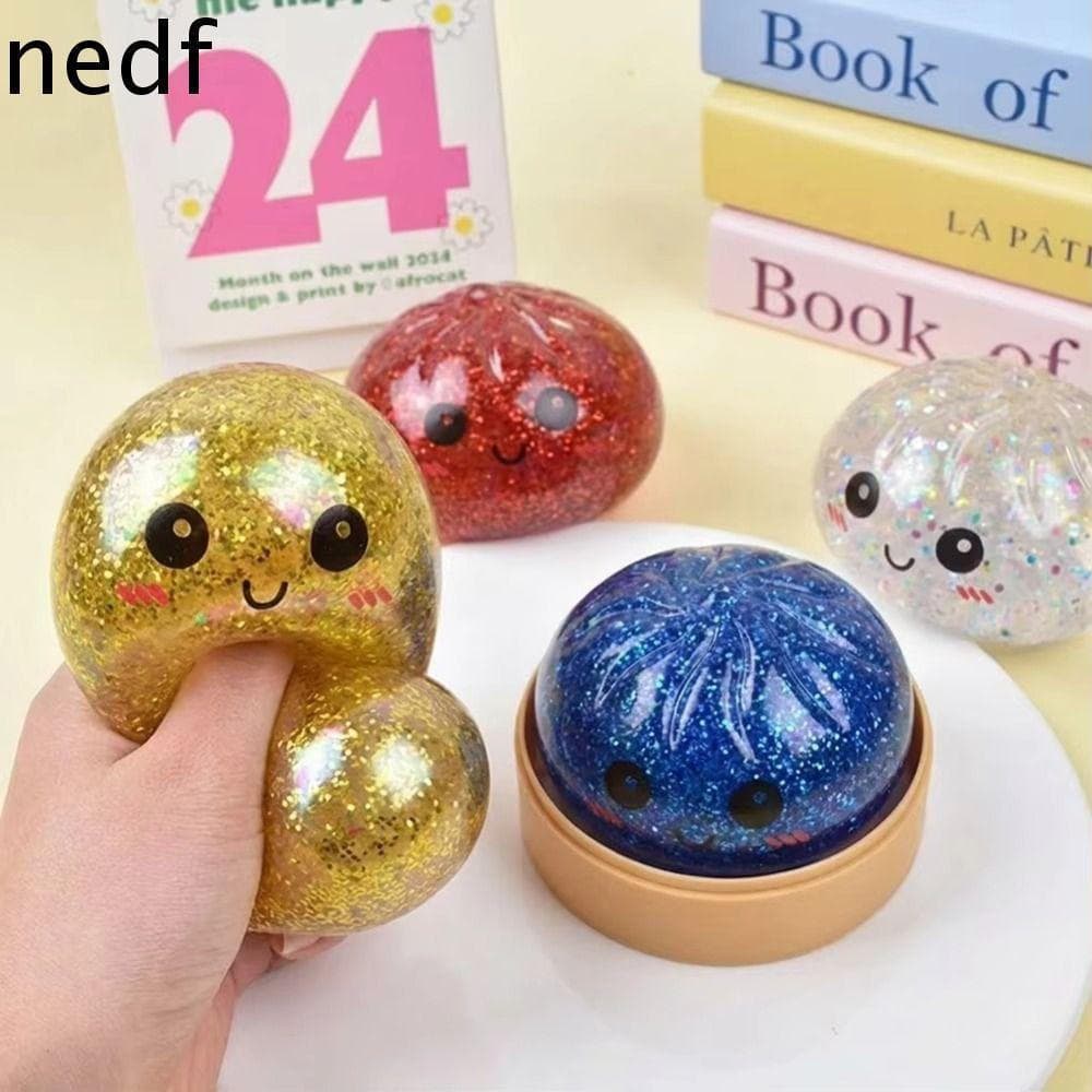 NEDFS Brinquedo De Aperto De Pão Cozido No Vapor , Sensorial De Alívio De Estresse De Bola De Massa Macia Espremível Rec