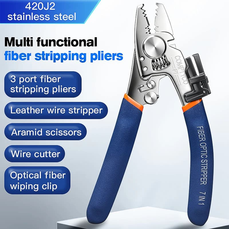 COMPTYCO F7/F3/F6/K3/K7 Multifuncional Ferramenta De Descascamento De Cabo De Fibra Óptica FTTH Alicate Descascador Com