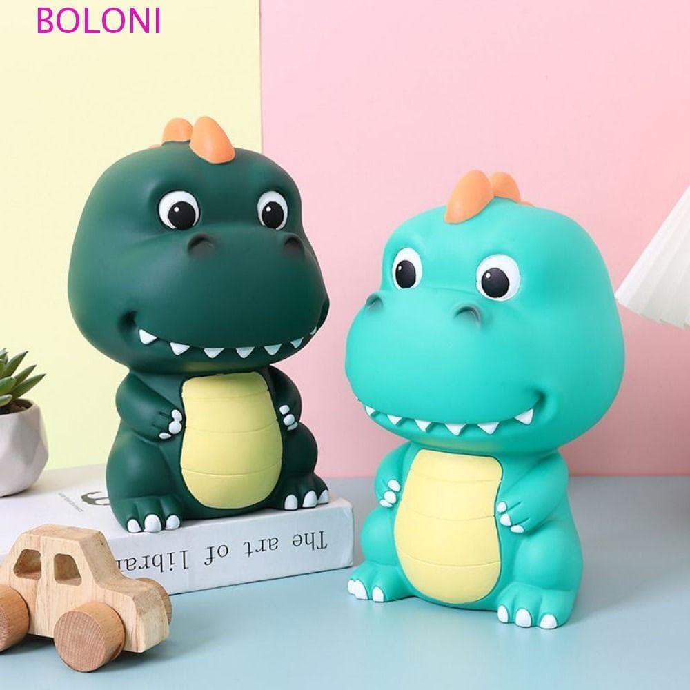 BOLONI Pote De Poupança De Animais , Cofrinho De Dinossauro Com Ornamento Fofo Desenho Animado Anti-Queda De Grande Capa