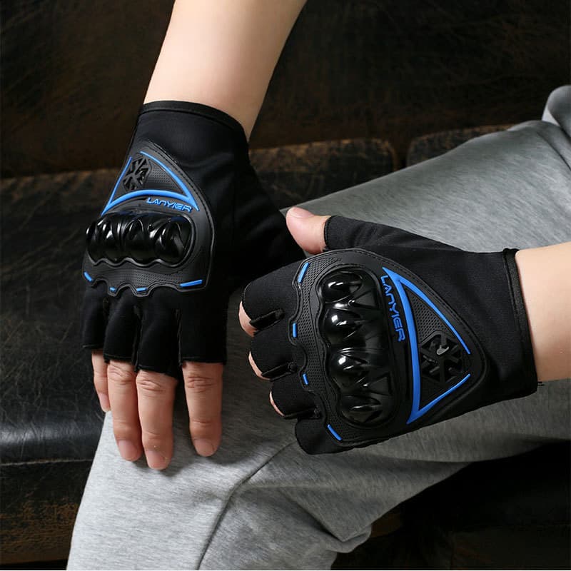 Luvas de ciclismo de meio dedo antiderrapante respirável ciclismo esportes luvas de Fitness