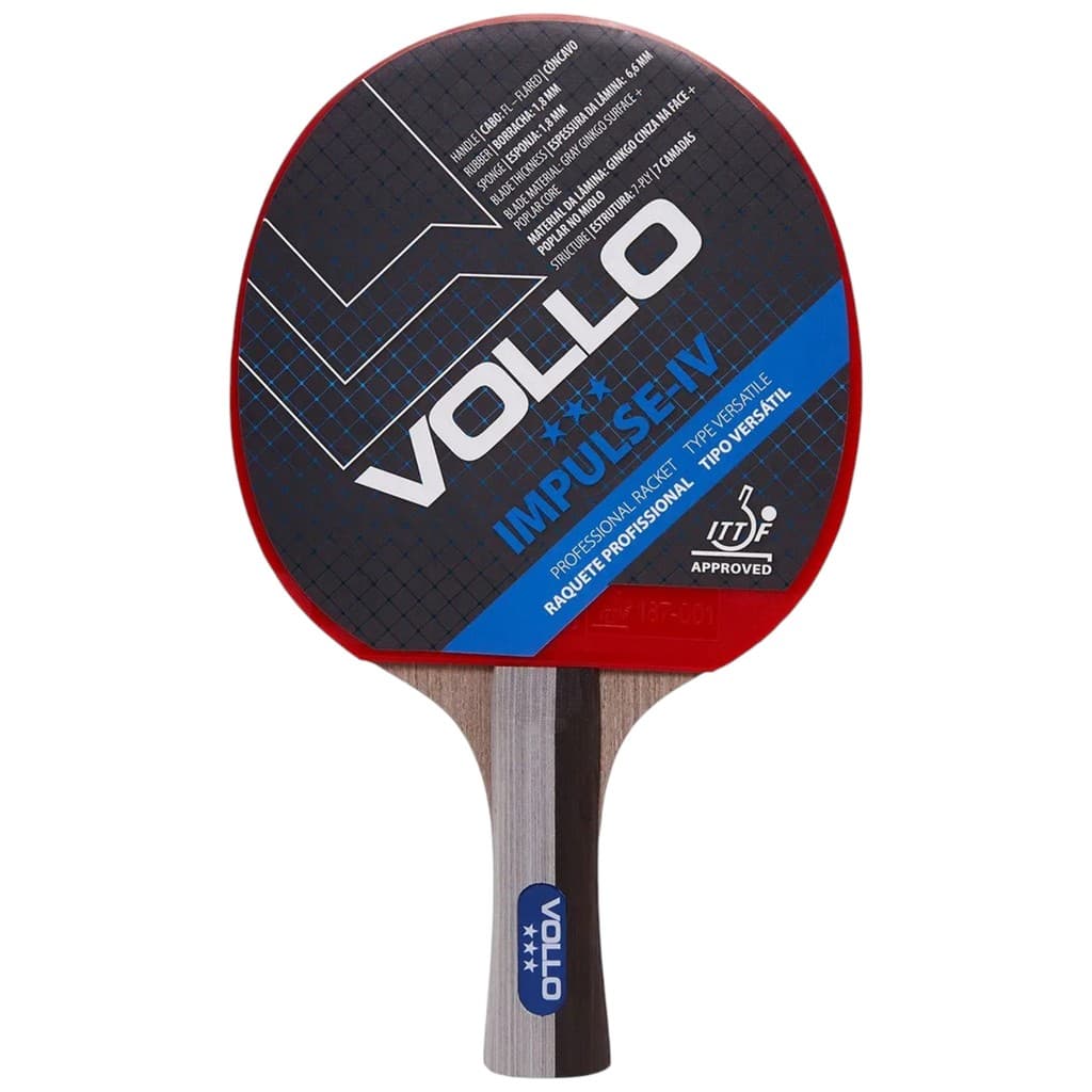 Raquete De Tênis De Mesa Ping Pong Impulse Iv Vollo Aprovada Ittf