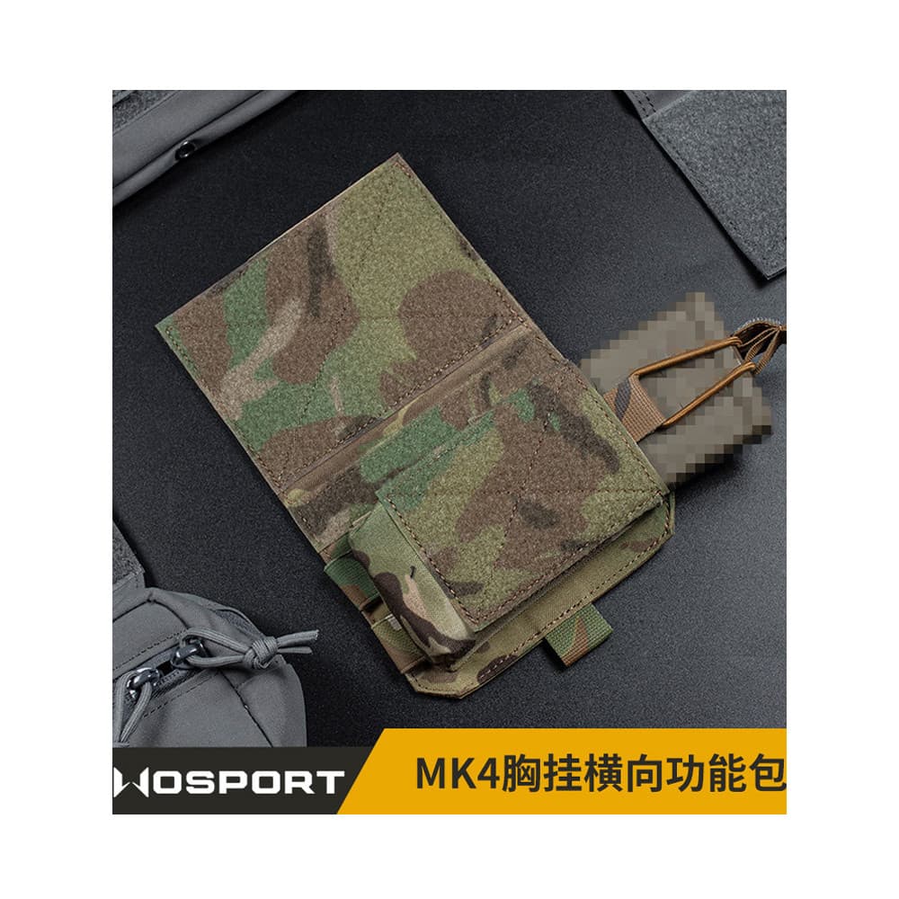 WOSPORT placa embutida Velcro ajuste anel de armazenamento MK4 peito pendurado função Horizontal saco acessórios expansã