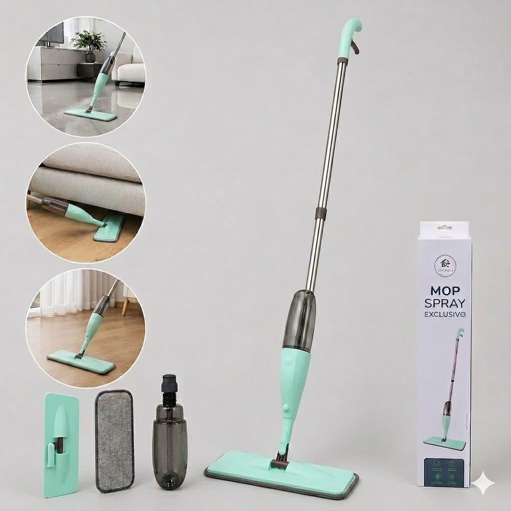 Mop Spray Com Reservatório Verocasa Limpeza Fácil Verde