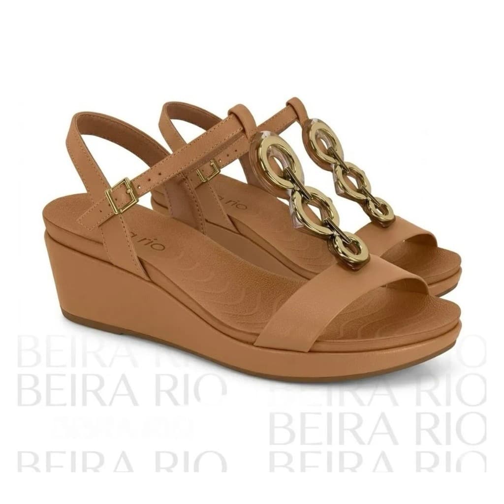 Sandália Beira Rio Anabela Conforto Feminina 8381525
