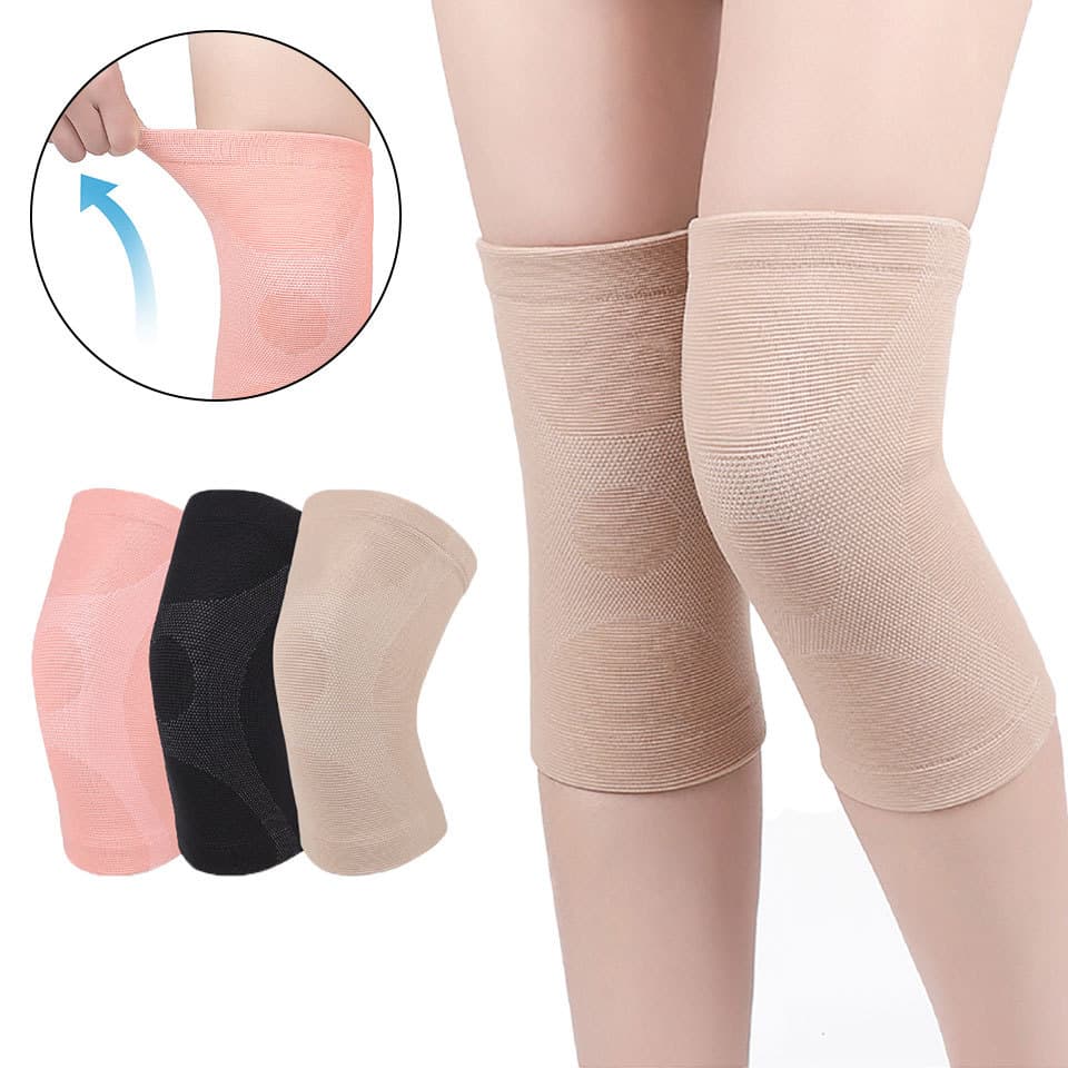 1 Par Esportes Respirável Silicone Joelho Suporte Antiderrapante Pressurizado Em Forma De X Correndo Joelheiras