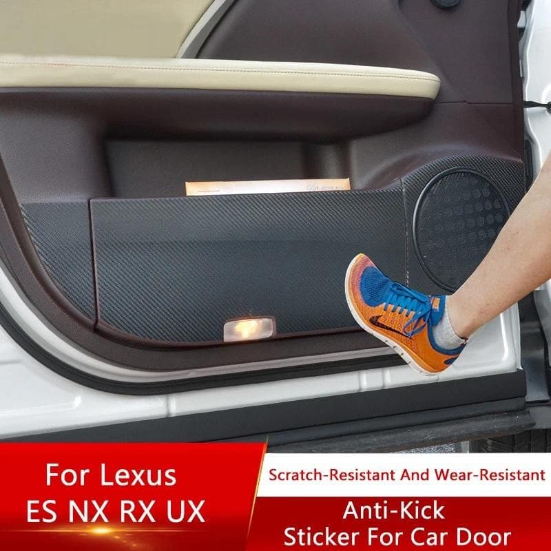 QHCP Fibra De Carbono Porta Do Carro Anti kick Filme Adesivos-Chute Proteger Para Lexus NX200 15-20 RX300 450H 16 ES200