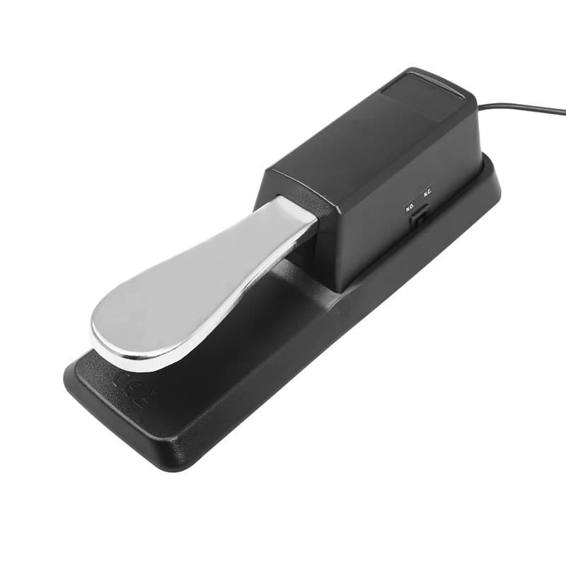 Pedal de Sustain com Interruptor de Polaridade para Teclado MIDI, Sintetizador, Pianos Digitais, Piano Elétrico,