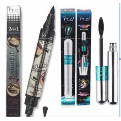 Delineador 2 em 1 Tango + Rímel Mascara De Cilios Tango 4d 2 Em 1