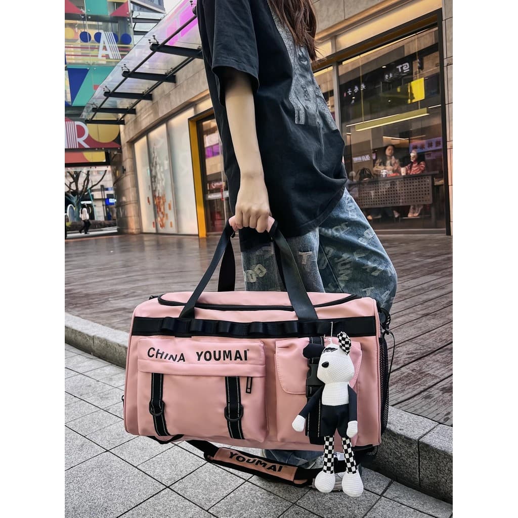 Mochila de grande capacidade, bolsa de viagem masculina, novo estilo, mochila de curta distância, bolsa de ginástica lev