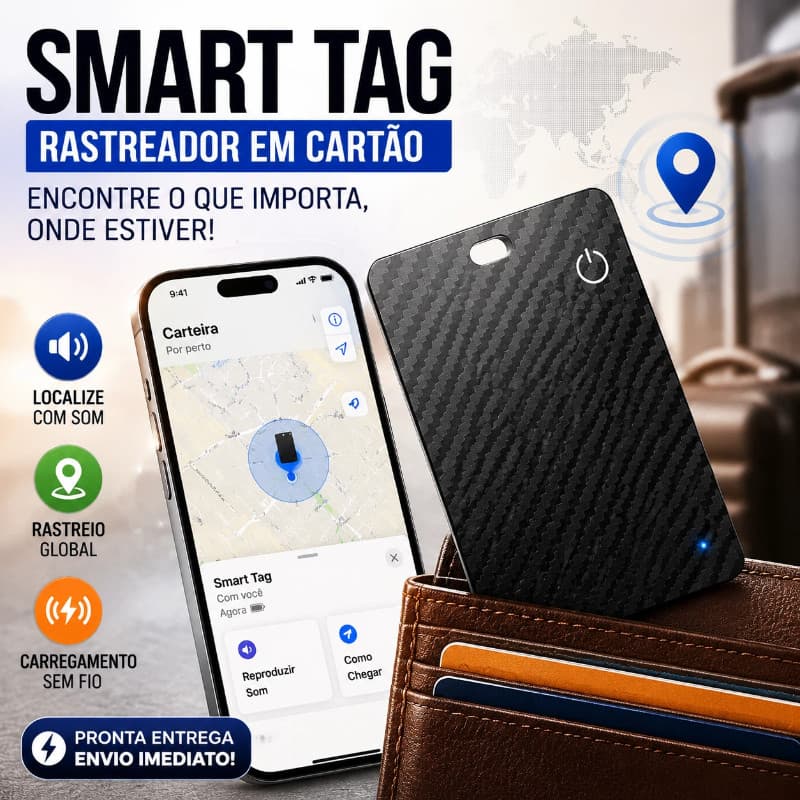 Rastreador Tag Anti Perda Cartao Inteligente Carteira Localizador Mini GPS iOS Android
