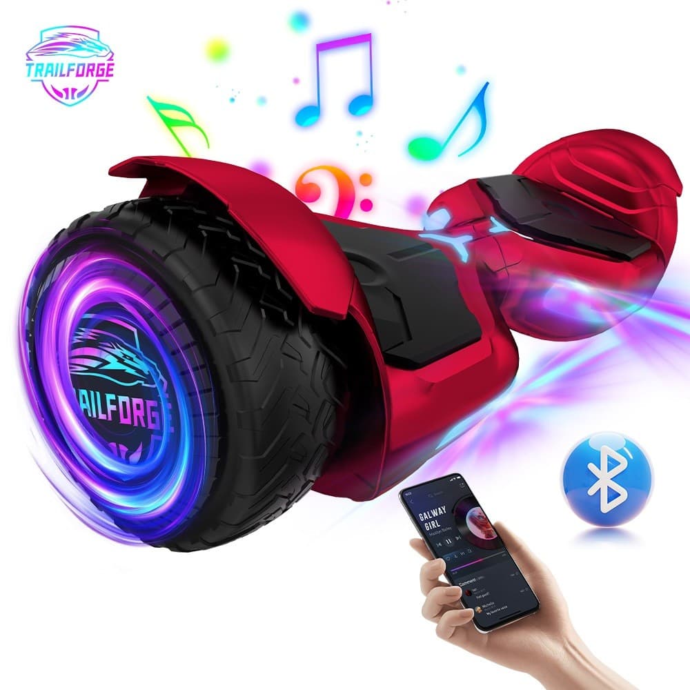 TRAILFORGE Hoverboard S1 6.5" 600W Brinquedo estilo off-road para adultos e crianças com luzes