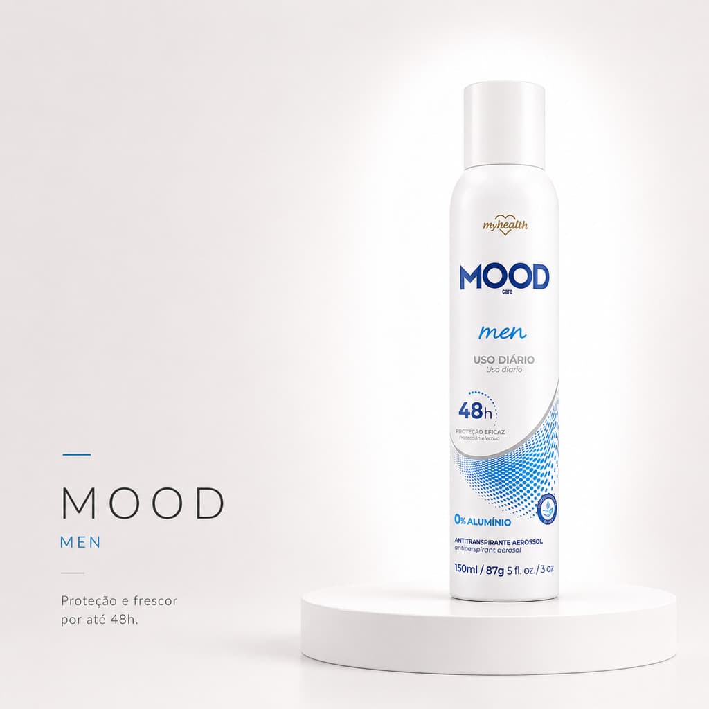Desodorante Antitranspirante Aerosol My Health Mood Flor de Algodão 72h 150ml