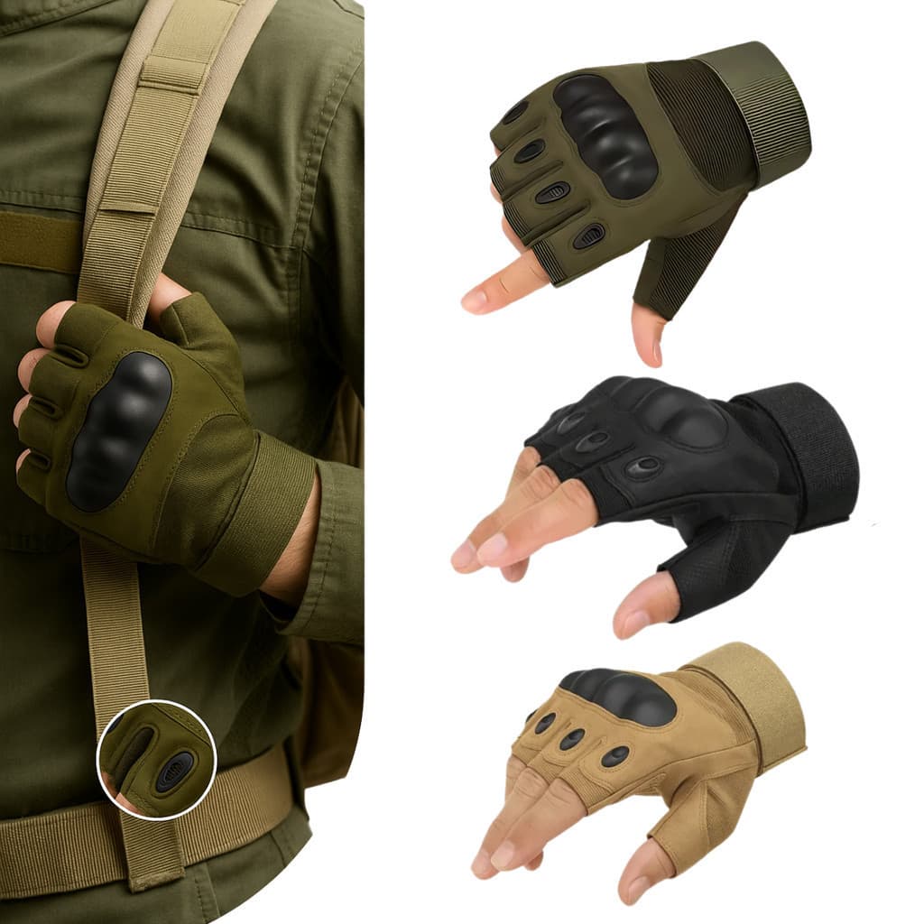 Luvas Táticas Masculinas Respiráveis - Anti-Skid para Militar, SWAT, Paintball e Esportes ao Ar Livre, Tamanho Único