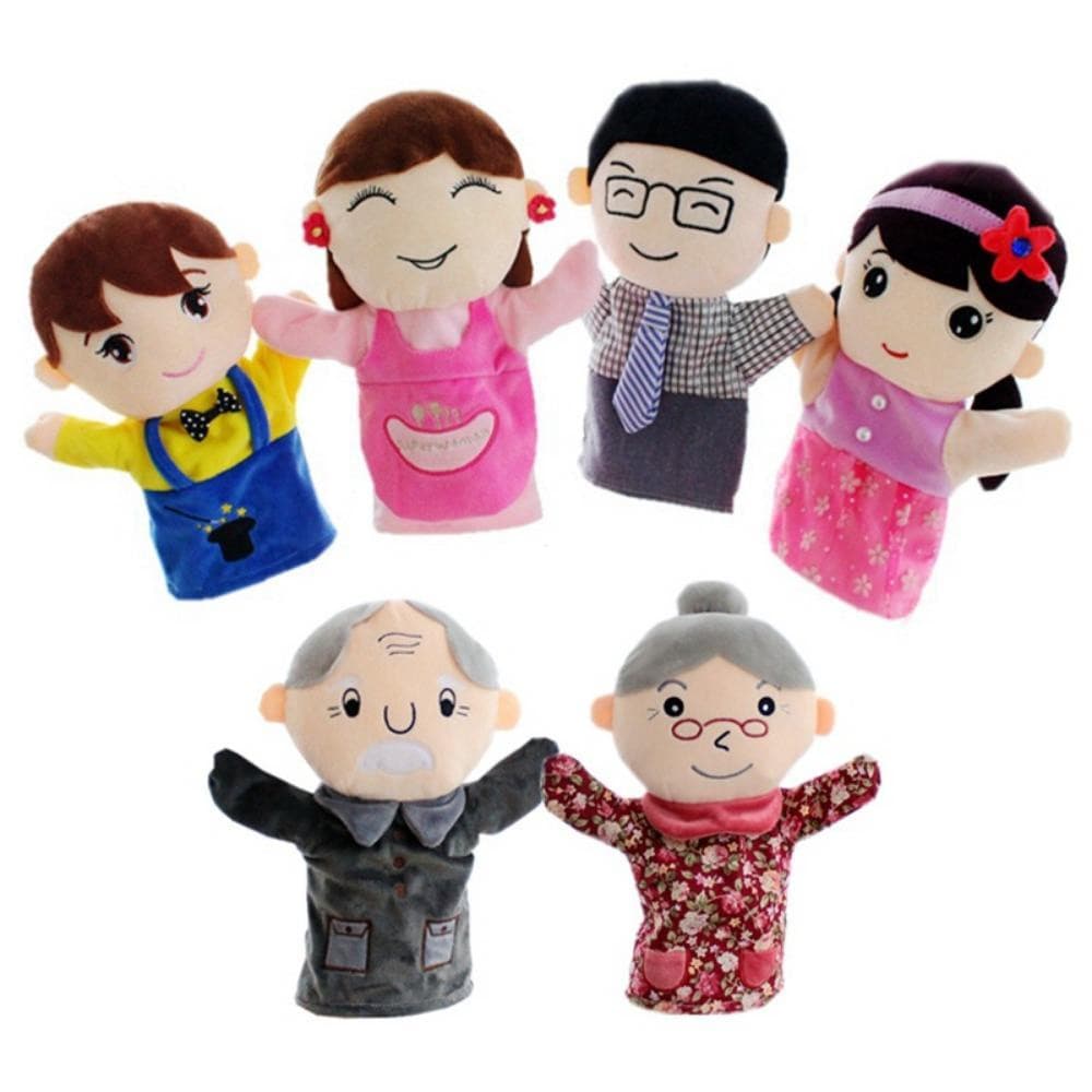 Família TIANCHUANG Fantoches de Dedo Interativos para Crianças Bonecas de Pelúcia Brinquedo História de Cama Aprendendo