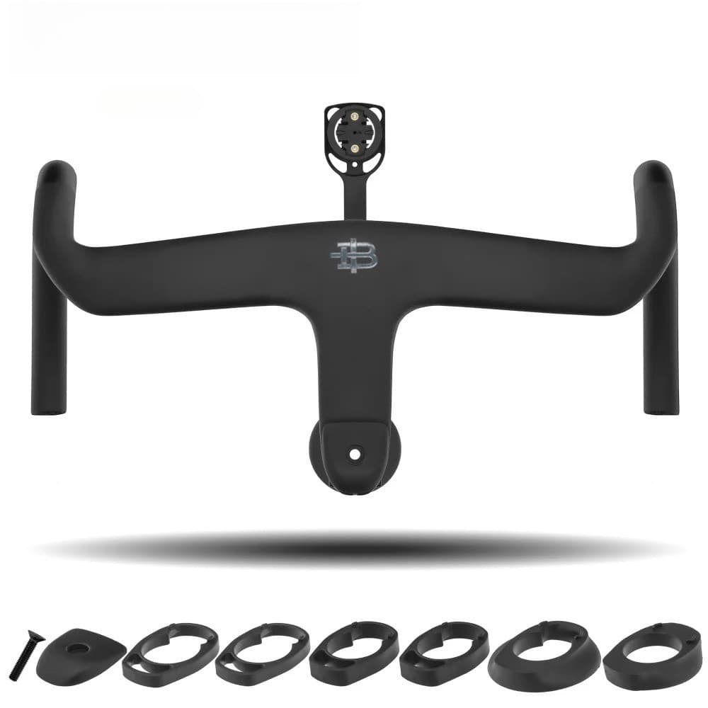 Novo Guiador Integrado De Carbono AERO Preto INC road Para Garfo De 28.6mm Com Espaçadores Cabos Internos De Ciclismo Ba