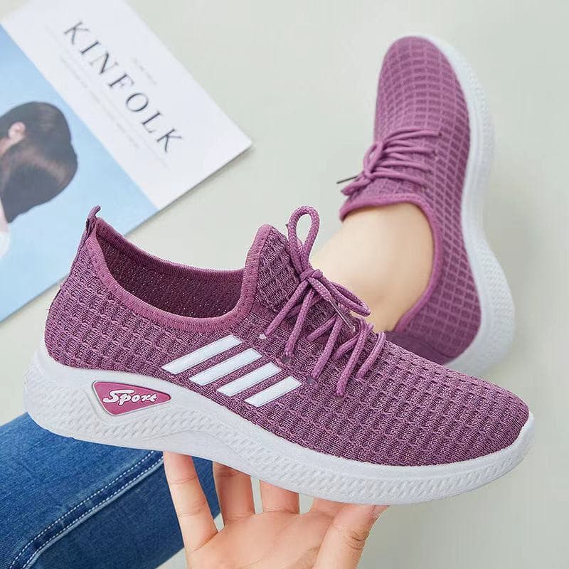 Sapatos esportivos femininos casuais respiráveis tênis de corrida novo estilo primavera outono baixo-topo sapatos casuai