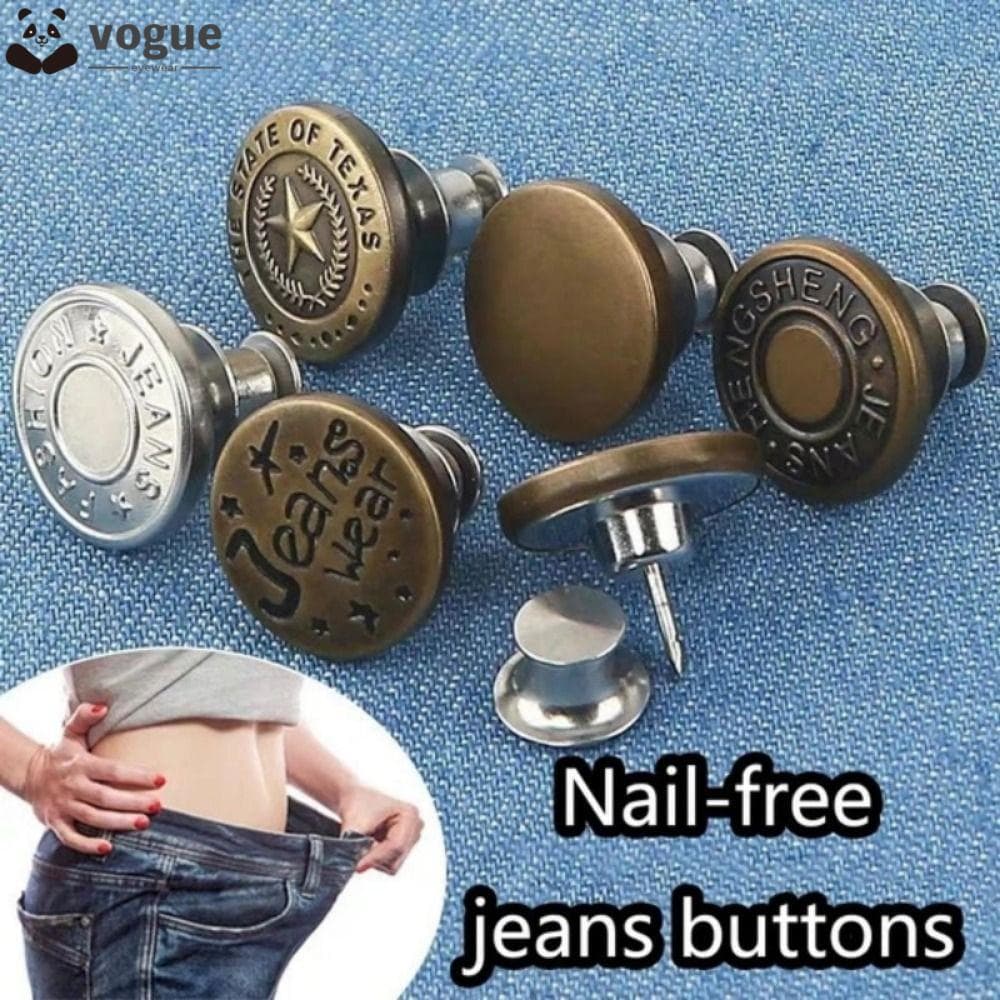 VOGUEEE 10 Unidades/Pacote Botão Extensores De Cintura , Acessórios De Costura Com Botões Jeans De Chave De Fenda , 17 M