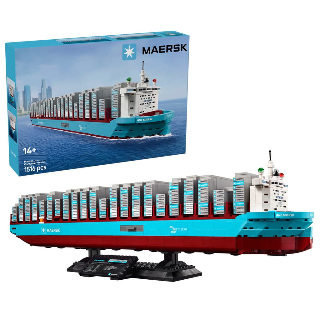 Compatível com blocos LEGO, navio porta-contentores de combustível duplo Maersk 40955, brinquedo de montar para meninos.