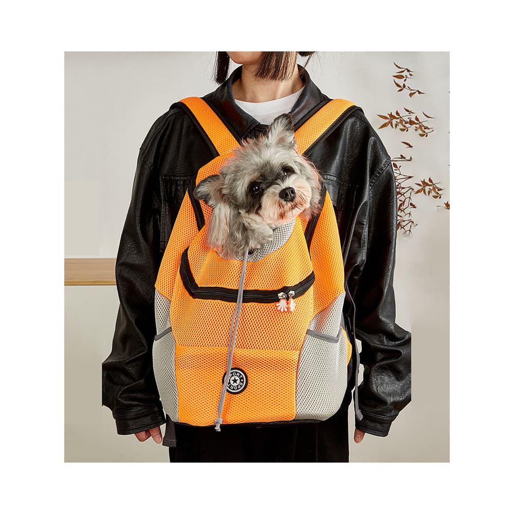 Mochila para cães e gatos, mochila para animais de estimação, malha portátil, respirável, pequena, tamanho médio, bolsa