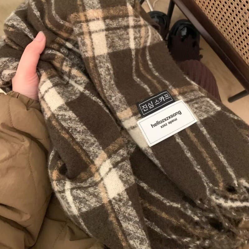 Inverno atmosfera cachecol feminino 2024 novo estilo inverno ins estilo coreano All-Match estudantes do ensino médio Stu