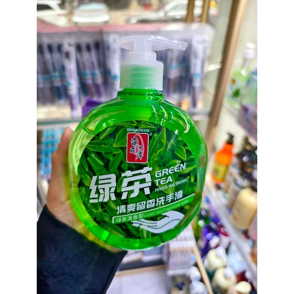 T Tihuazhixiu Chá Verde Fragrância Refrescante Desinfetante para as Mãos 500g Essência de Limão Hidratante Hidratante Fr