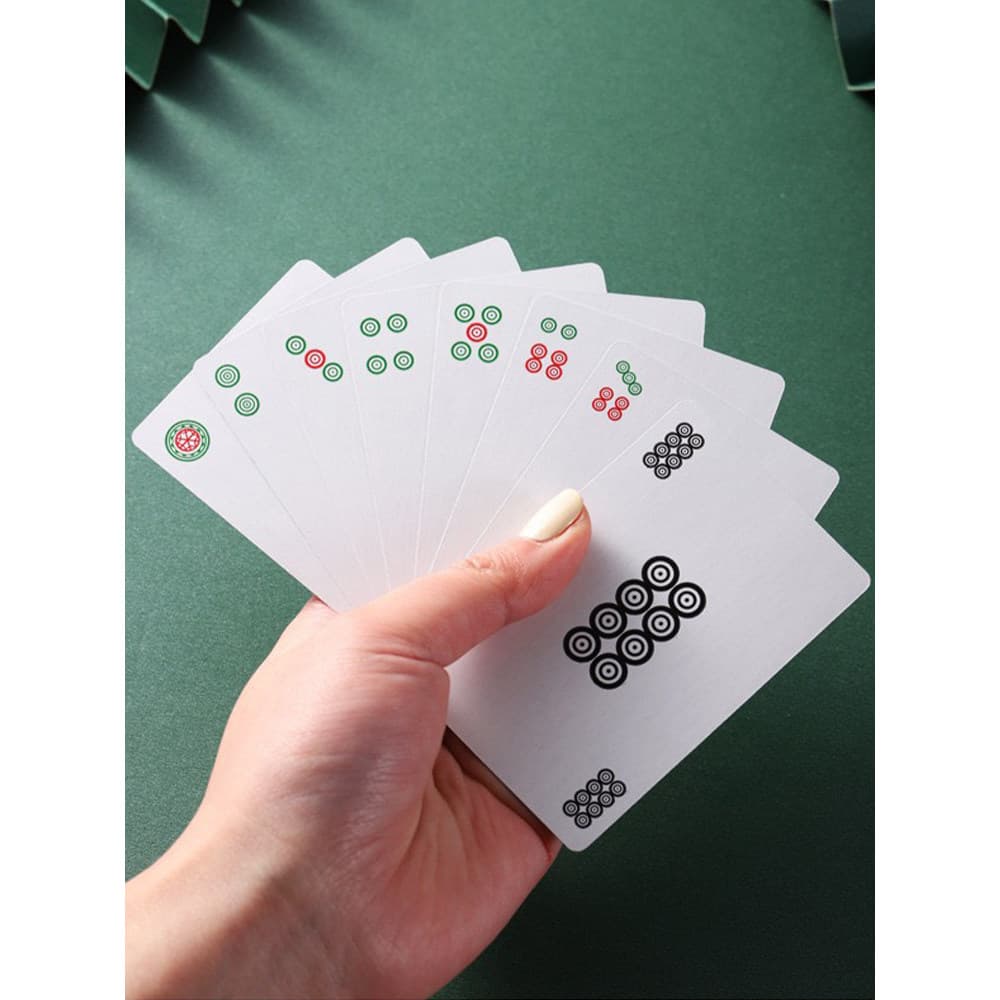 Cartas de jogo dedicadas mahjong de papel Solitaire 108 folhas 136/144 folhas domésticas espessadas tira longa de plásti
