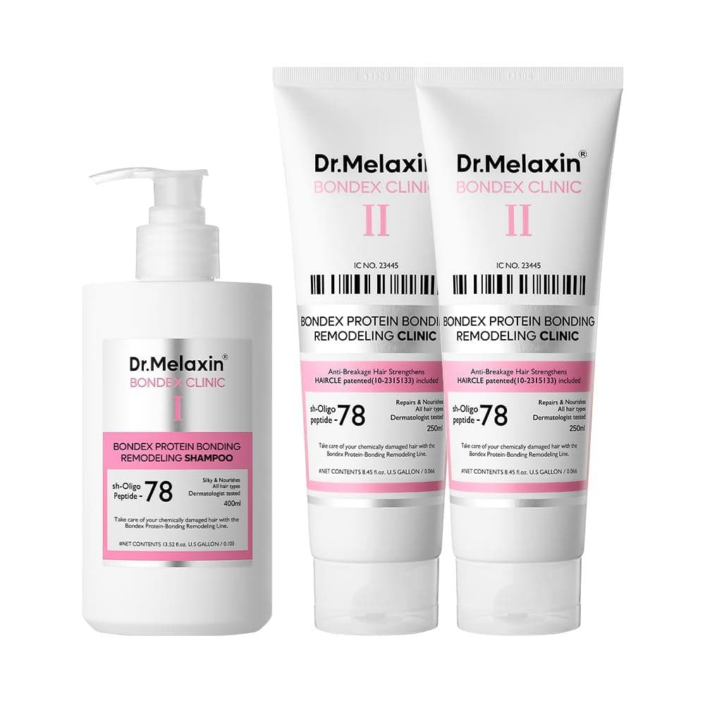 Dr. MelaxinBondex Condicionador para Reparação e Remodelagem de Proteínas 2 unidades + Shampoo 1 unidade | Clínica de Cu