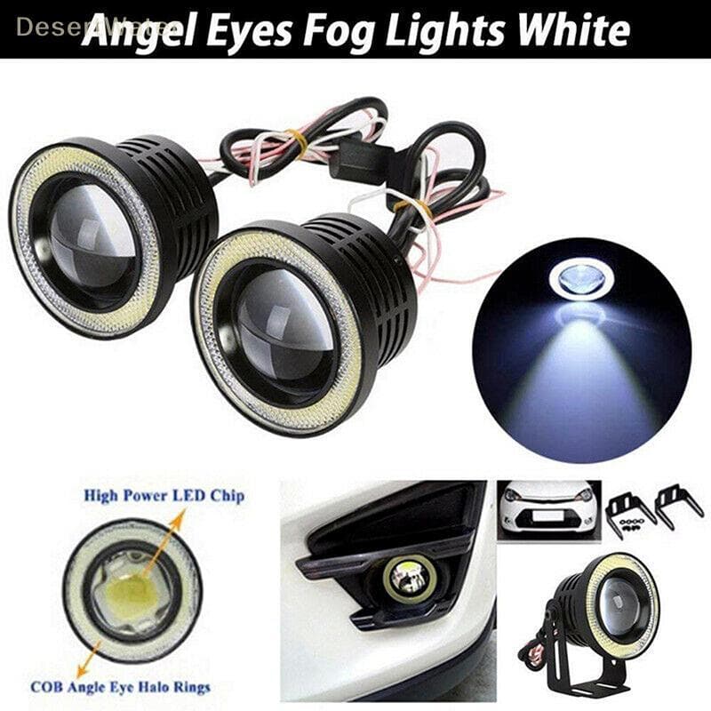 < DesertW > 5'15w Carro Branco COB LED Projetor Angel Eyes Anel Azul DRL Luz De Nevoeiro Lâmpada Nova
