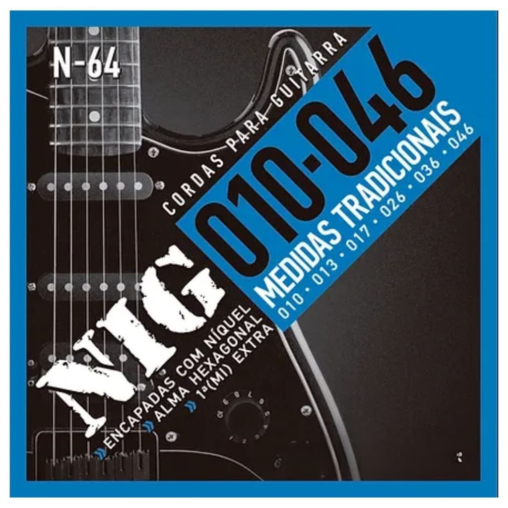 Encordoamento Guitarra N-64 Nig .010” PRN64L