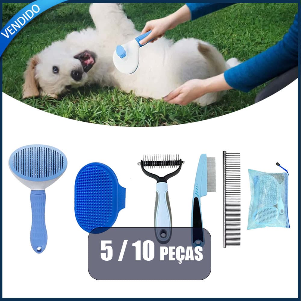 5/10 unidades Escovas para animais de estimação Escova de banho Escova de higiene Pente reto Pente para pulgas