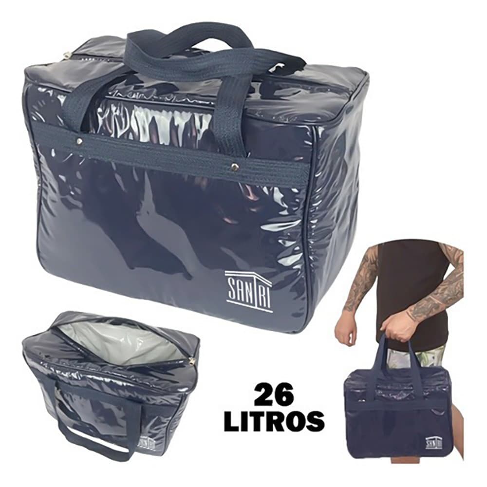Bolsa Térmica 26 Litros Grande Cooler Bebidas Cerveja Refrigerante 45 Latas Viagem Praia Camping