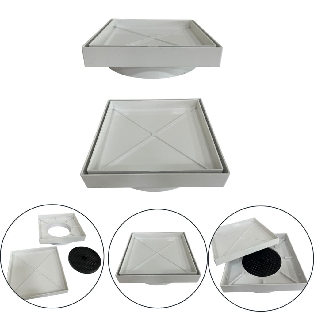 Ralo Inteligente 15x15 Oculto Piso/ Porcelanato Cor Branco