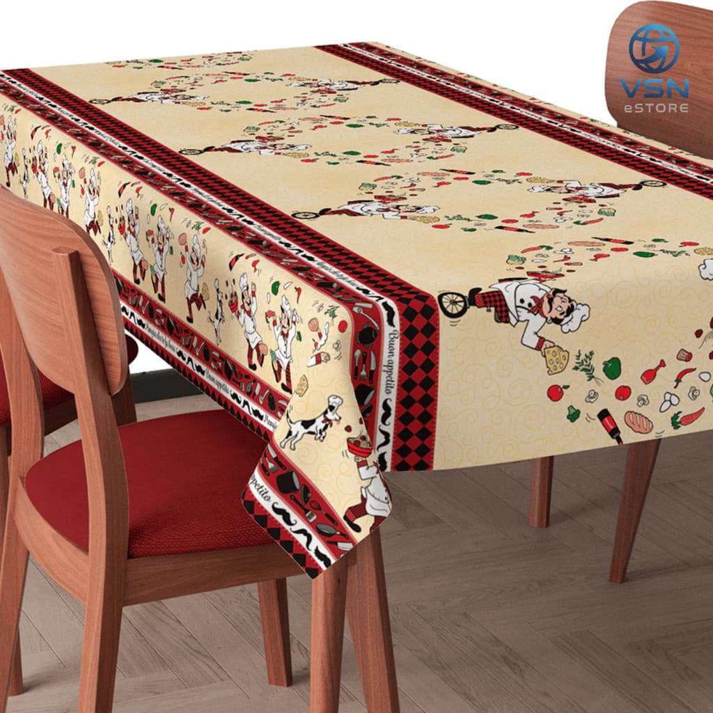 Toalha Plástica de Mesa Térmica 4 lugares 1,50m x 1,40m