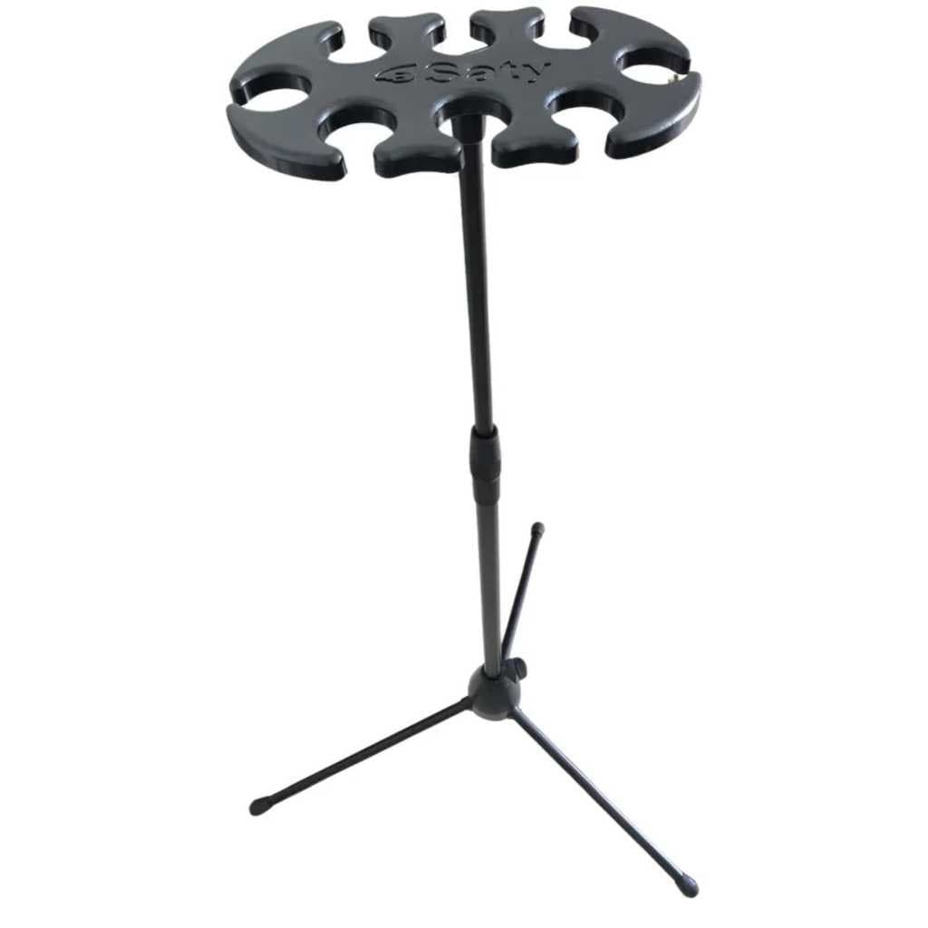 Pedestal Suporte Descanso Saty 8 Microfones Com Ou Sem Fio