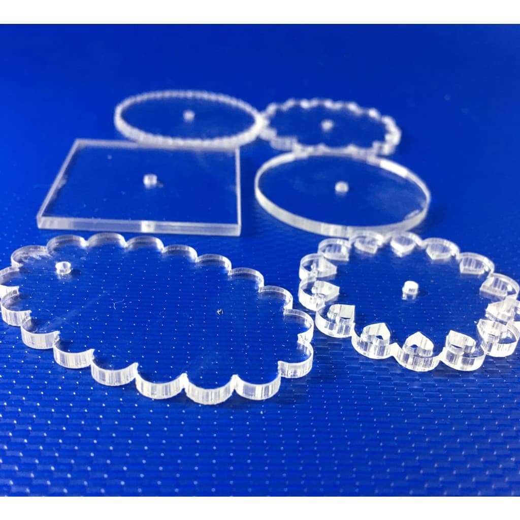Bases em Acrílico Transparente Diversas bordas - Biscuit Artesanato