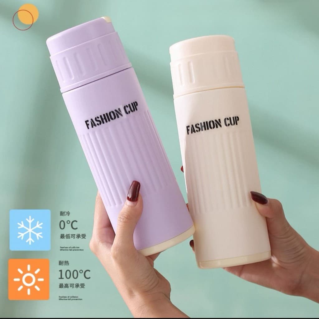Garrafa Hidratação com Estilo 500ml | Vidro Interno + Proteção Texturizada | Compacta e Colorida