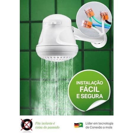 Kit 3 peças Conector Wago 41a Emenda 2 Fios para chuveiro bivolt Modelo 221-612